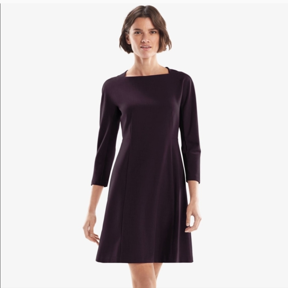 MM Lafleur Long Sleeve Dress in Dark Purple